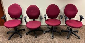 (4) ROLLABOUT OFFICE CHAIRS