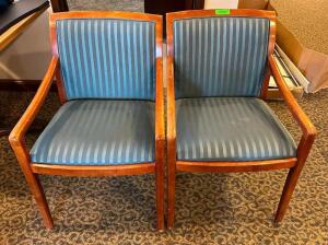 (2) ARMED LOUNGE CHAIRS