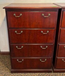 WOODEN 4-DRAWER FILING CABINET