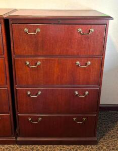 WOODEN 4-DRAWER FILING CABINET