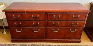 6-DRAWER WOODEN FILING CABINET