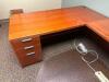 8' MULTI PIECE COMPLETE DESK SET WITH KEYS AND ACCESSORIES - 16