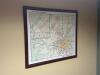 DENVER, COLORADO ROAD MAP FRAMED PRINT - 3