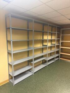 (5) - SECTIONS OF LIGHT DUTY SHELVING