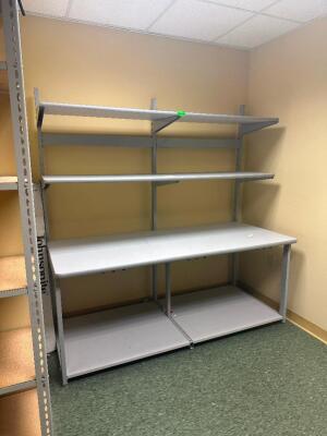 71" WORK DESK WITH SHELVING