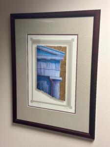 (2) - PC. FRAMED ART PRINT WITH SIGNATURE