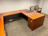 8' MULTI PIECE COMPLETE DESK SET WITH KEYS AND ACCESSORIES - 10