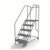 DESCRIPTION: (1) FORWARD DESCENT ROLLING WORK PLATFORM BRAND/MODEL: TRI-ARC #29RJ63 INFORMATION: 5 STEPS, GRAY, STEEL SIZE: 50" PLATFORM HT, 24" L X 2