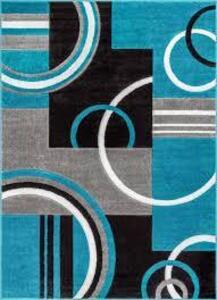 DESCRIPTION: (1) AREA RUG BRAND/MODEL: RUBY COLLECTION #600167 INFORMATION: GALAXY WAVES, BLUE SIZE: 7'10" X 9'10" RETAIL$: $$169.98 EA QTY: 1