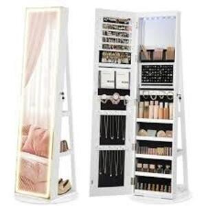 DESCRIPTION: (1) FREE STANDING MIRROR JEWELRY CABINET BRAND/MODEL: S30 #NX101-BN1 RETAIL$: $399.99 EA QTY: 1