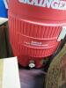 DESCRIPTION: (1) LARGE DRINKING WATER DISPENSER BRAND/MODEL: IGLOO INFORMATION: RED SIZE: 5 GAL RETAIL$: $34.99 EA QTY: 1 - 3