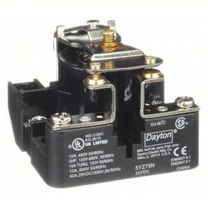 DESCRIPTION: (8) OPEN POWER RELAY BRAND/MODEL: DAYTON #5YZ79N INFORMATION: SURFACE MOUNTED, 24V DC, 4 PINS/TERMINALS, SPST-NO RETAIL$: $41.52 EA QTY: