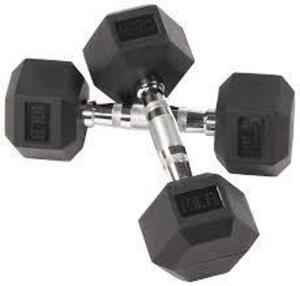 DESCRIPTION: (2) DUMBBELL SIZE: 10 LB RETAIL$: $14.99 EA QTY: 2