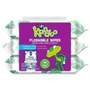 DESCRIPTION: (3) PACKS OF (5) PACKS OF (48) FLUSHABLE WIPES BRAND/MODEL: KIDS KANDOO RETAIL$: $5.57 EA QTY: 3