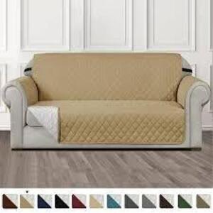 DESCRIPTION: (1) COUCH SLIPCOVER BRAND/MODEL: SUBRTEX INFORMATION: SAND RETAIL$: $36.98 EA QTY: 1