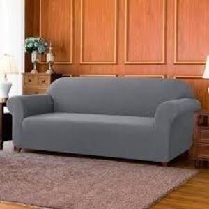 DESCRIPTION: (1) COUCH SLIPCOVER BRAND/MODEL: SUBRTEX INFORMATION: LIGHT GRAY RETAIL$: $36.98 EA QTY: 1