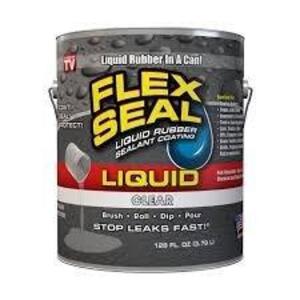 DESCRIPTION: (1) LIQUID RUBBER BRAND/MODEL: FLEX SEAL INFORMATION: CLEAR SIZE: 128 FL OZ RETAIL$: $85.00 EA QTY: 1