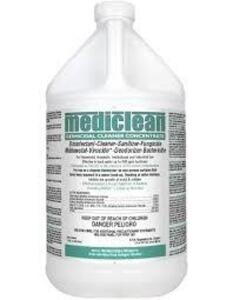 DESCRIPTION: (2) GERMICIDAL CLEANER CONCENTRATE BRAND/MODEL: MEDICLEAN SIZE: 1 GALLON RETAIL$: $56.00 EA QTY: 2