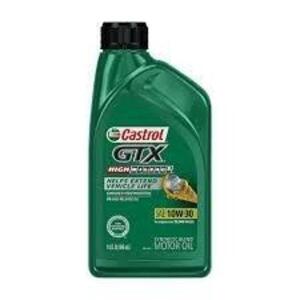 DESCRIPTION: (4) HIGH MILEAGE MOTOR OIL BRAND/MODEL: CASTROL GTX INFORMATION: 10W-30 SIZE: 1 QT RETAIL$: $11.99 EA QTY: 4