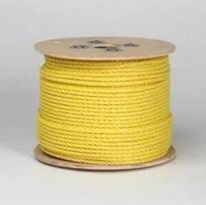 DESCRIPTION: (1) SPOOL OF POLY TWISTED ROPE INFORMATION: YELLOW SIZE: 1/4X1200 RETAIL$: $38.00 EA QTY: 1