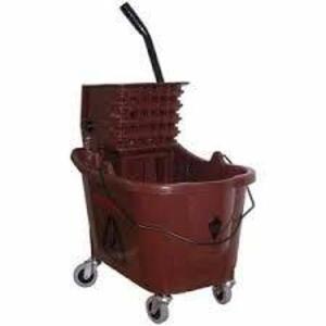 DESCRIPTION: (1) MOP BUCKET COMBO WITH SIDE PRESSURE WRINGER BRAND/MODEL: TOUGH GUY #5CJH9 INFORMATION: BROWN SIZE: 8-3/4 GAL CAPACITY RETAIL$: $92.36