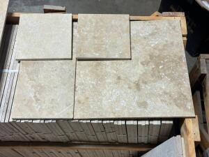 (256) - SQ. FT. OF LIGHT WALNUT PATTERN SET TRAVERTINE PREMIUM GRADE TILE