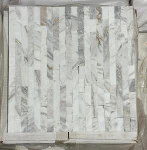 (416) - SQ. FT. OF OLYMPIA CARRARA SPLIT MIX MARBLE TILE