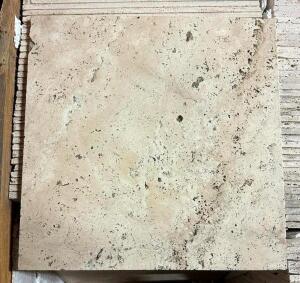 337 SQFT. OF IVORY BRUSHED STONE TILE