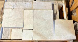 342 SQFT. OF IVORY HONED TRAVERTINE TILE