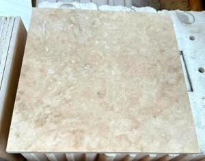 250 SQFT. OF IVORY HONED AND FILLED TRAVERTINE TILE