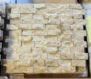 337 SQFT. OF IVORY SPLIT FACE MOSAIC TILE