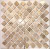 (312)- SQUARE FOOT OF CAPPUCINO POLISHED DIAMOND MESHED TILES