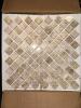 (312)- SQUARE FOOT OF CAPPUCINO POLISHED DIAMOND MESHED TILES - 3