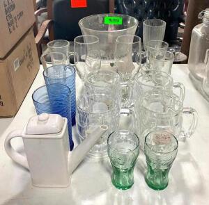 ASSORTED GLASSWARE AS SHOWN