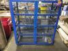 DESCRIPTION: (1) SECURITY LOCKING ROLLING STORAGE CAGE INFORMATION: BLUE, STEEL, MESH, 4 FIXED SHELVES QTY: 1