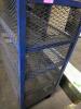 DESCRIPTION: (1) SECURITY LOCKING ROLLING STORAGE CAGE INFORMATION: BLUE, STEEL, MESH, 4 FIXED SHELVES QTY: 1 - 2