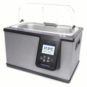 DESCRIPTION: (1) WATER BATH BRAND/MODEL: POLYSCIENCE #494F24 INFORMATION: 5 L CAPACITY, 100°C MAX TEMP, STAINLESS STEEL, +/-0.1°C, DIGITAL, 120V AC RE