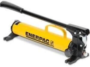 DESCRIPTION: (1) HYDRAULIC HAND PUMP BRAND/MODEL: ENERPAC #P39 INFORMATION: YELLOW, STEEL RETAIL$: $617.00 EA QTY: 1