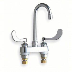 DESCRIPTION: (2) GOOSENECK KITCHEN FAUCET BRAND/MODEL: CHIGAGO FAUCETS #3TFJ4 INFORMATION: CHICAGO FAUCETS, 895, CHROME FINISH, 2.2 GPM FLOW RATE, MAN