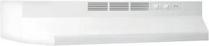 DESCRIPTION: (1) RANGE HOOD BRAND/MODEL: BROAN NUTONE #413001 INFORMATION: WHITE SIZE: 30" RETAIL$: $65.00 EA QTY: 1