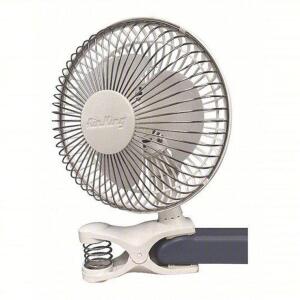 DESCRIPTION: (2) CIRCULATING CLIP ON FAN BRAND/MODEL: AIR KING #6C507E SIZE: 6" 2 SPEED RETAIL$: $29.64 EA QTY: 2