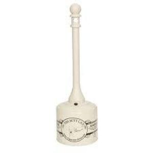 DESCRIPTION: (1) CIGARETTE BUTT CAN BRAND/MODEL: EAGLE #1205BEI INFORMATION: BEIGE, METAL AND POLY SIZE: 5 GALLON RETAIL$: $96.00 EA QTY: 1