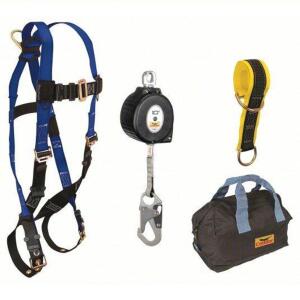 DESCRIPTION: (1) FALL PROTECTION KIT BRAND/MODEL: CONDOR #35KV11 INFORMATION: WITH PASS-THROUGH ANCHOR, UNIVERSAL, 310 LB CAPACITY RETAIL$: $375.31 EA