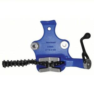 DESCRIPTION: (1) BENCH CHAIN VISE BRAND/MODEL: WESTWARD #22XR05 INFORMATION: 0.5 IN – 8 IN PIPE SIZE RANGE, 5 IN MAX HT, 5 IN MIN HT, METAL RETAIL$: $