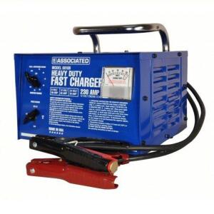 DESCRIPTION: (1) BATTERY CHARGER BRAND/MODEL: ASSOCIATED EQUIP #40GL81 INFORMATION: BOOSTING/CHARGING, AUTO, FOR DEEP CYCLE/LEAD ACID, TIMER RETAIL$: