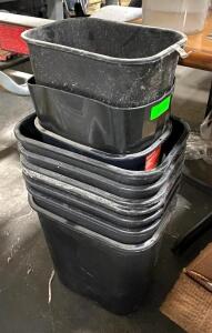 ASSORTED TRASH BINS AS SHOWN