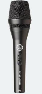 DESCRIPTION: (1) SUPER CARDIOID VOCAL MICROPHONE BRAND/MODEL: AKG P5 SIZE: 190mm L 51mm W 320 g RETAIL$: $89.00 QTY: 1