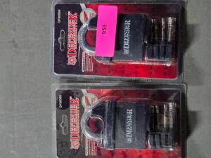 DESCRIPTION: (2) OUTDOOR SECURITY PADLOCKS BRAND/MODEL: DEFENDER DF00060 RETAIL$: $62.03 QTY: 2
