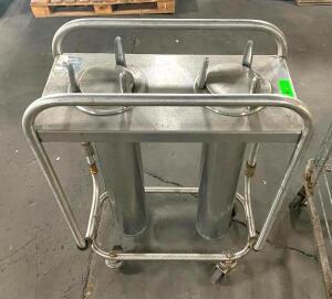 STAINLESS SPRING ACTION CUP DISPENSER CART