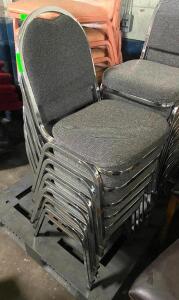 (13) UPHOLSTERED STACK CHAIRS